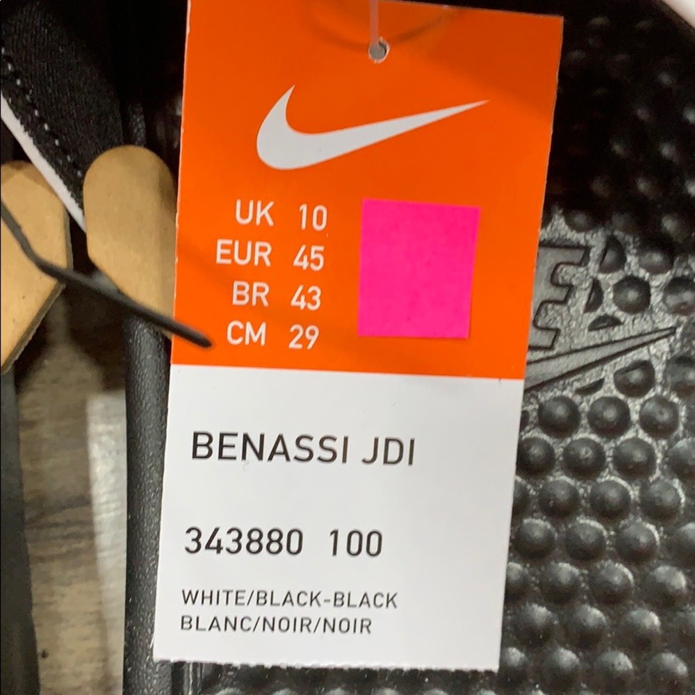 NIKE BENASSI JDI SLIDES white/black-black men’s - Picture 5 of 16